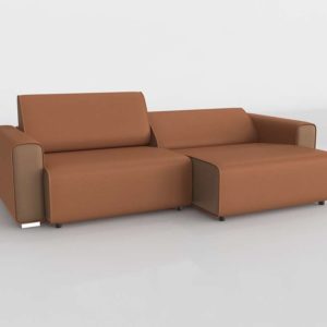 Soul Brown Sofa 3D Model