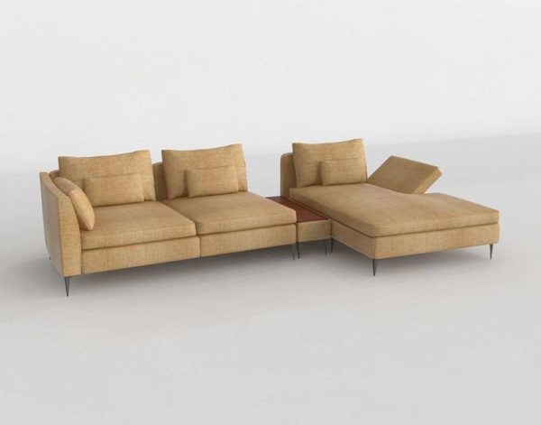 Open Fleur Sofa 3D Model