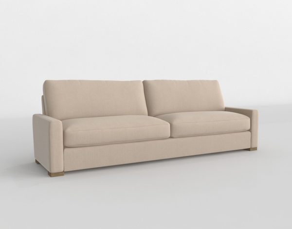 3D Armless Sofa Restoration Hardware Maxwell