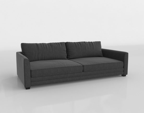 Sofá Cama 3D Negro de Tela