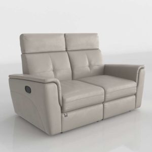 Sofá 3D Biplaza Reclinable Overstock Luca