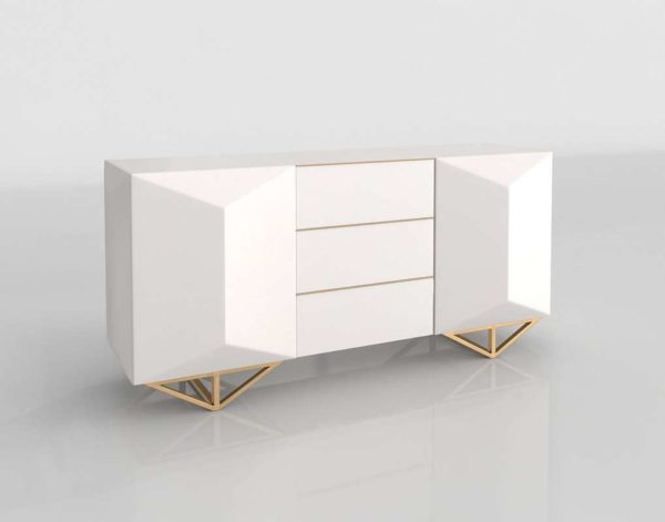 Faceted Lacquer Credenza WestElm