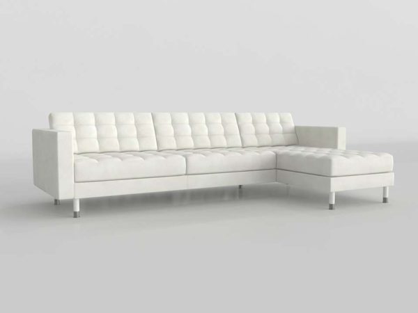 Sofá 3D Seccional IKEA Landskrona Blanco