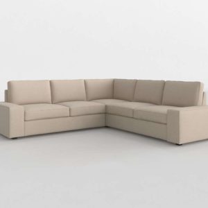Sofá 3D Seccional Rinconero IKEA Kivik Beige