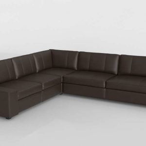 Sofá 3D Seccional Rinconero IKEA Kivik en Cuero
