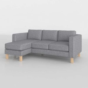 Sofá 3D Chaise IKEA Karlstad Compact
