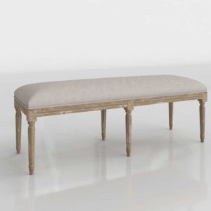 Baxton Studio Traditional French Bench Overstock