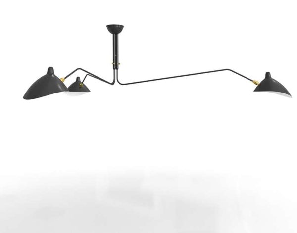 Serge Mouille Three-Arm Ceiling Lamp DWR