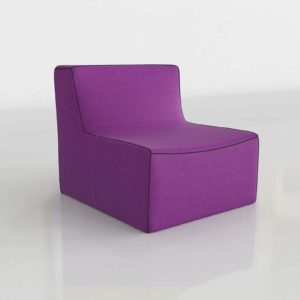 Bardot Armless Sofa 3D Model