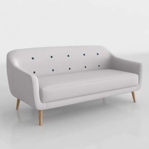 Acebo White Sofa 3D Model