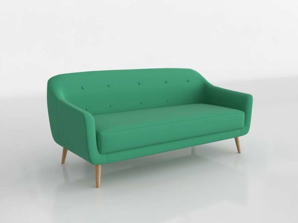 Acebo Green Sofa 3D Model