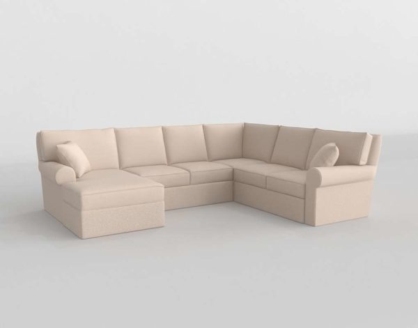 Retreat Roll Arm Sectional With Chaise Ethan Allen