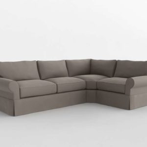 Comfort Roll Arm Slipcovered Sectional PB