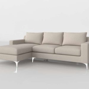 3D Sofa with Right Chaise Longue Interior Define Sloan