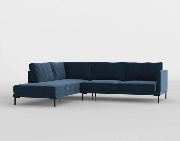 Linde Chaise Sectional 3D