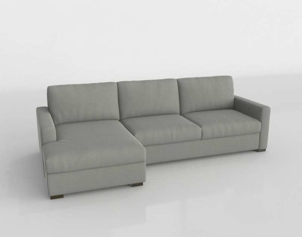Queen 3D Sleeper With Right Arm Chaise RoomandBoard