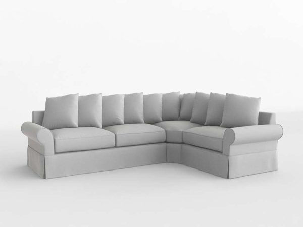 Roll Arm Slipcovered Sectional PB