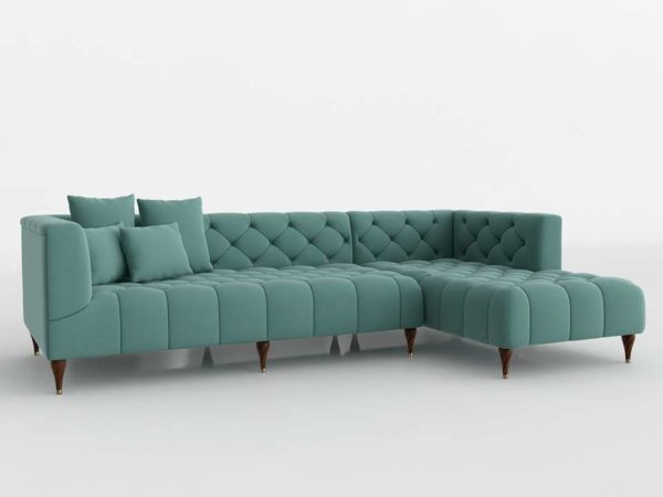 Ms Chesterfield Sectional Interior Define