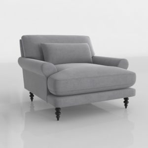 Interiordefine Maxwell Chair Mod Velvet Elephant