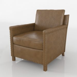 cratebarrel-trevor-leather-chair-3d
