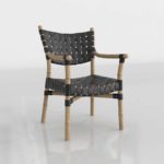 Wisteria Canyon Leather And Rattan Chair