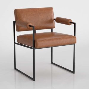 dwr-milo-baughman-dining-chair-leather-3d