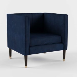 Soriano Square Arm Channel Tufted Chair