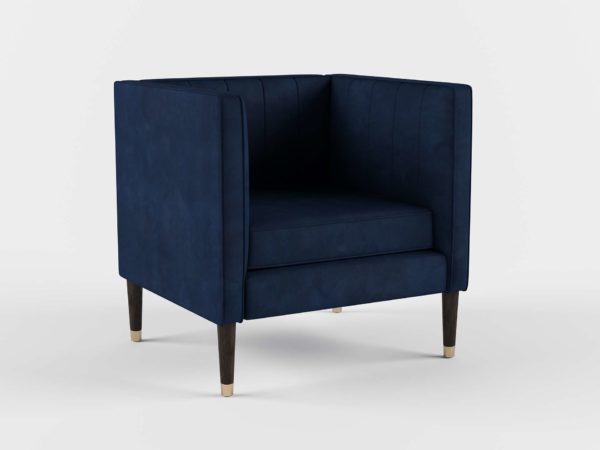 Soriano Square Arm Channel Tufted Chair
