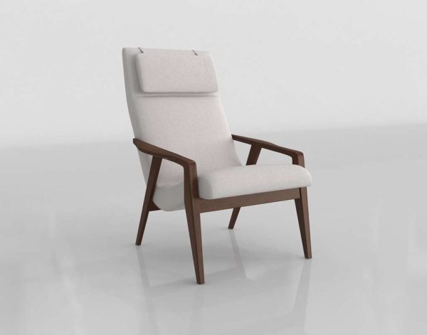 Westelm Contour Mid Century Chair Cloth Wheat