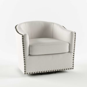 PotteryBarn Harlow Upholstered Swivel Chair