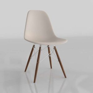 DWR Eames Molded Plastic Chair Walnut