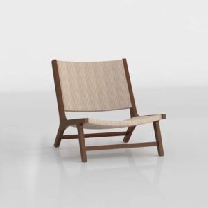Pier1 Indus Wood And Rattan Chair
