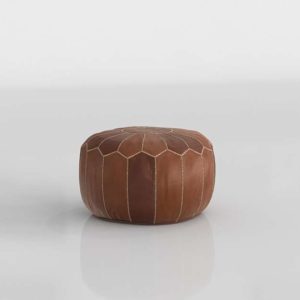 Serenaandlily Moroccan Leather Pouf
