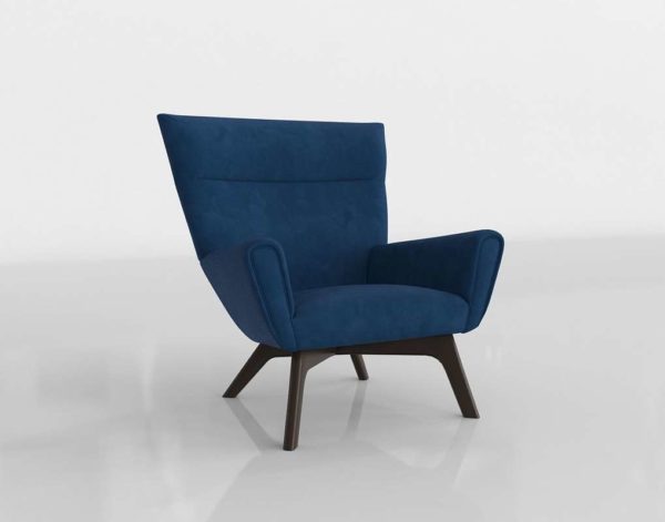 Velvet Boden Chair 3D Model