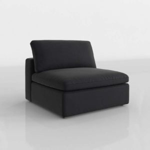 RH Cloud Modular Armless Chair Belgian Linen