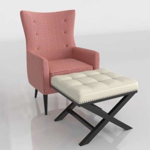 Pair Of Chairs Glancing Eye 3D Modeling