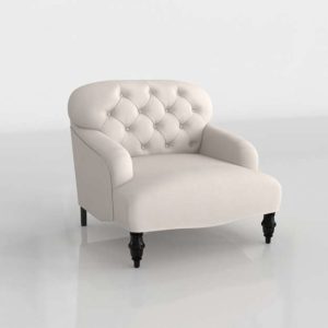 Clara Upholstered Armchair Twill Cream