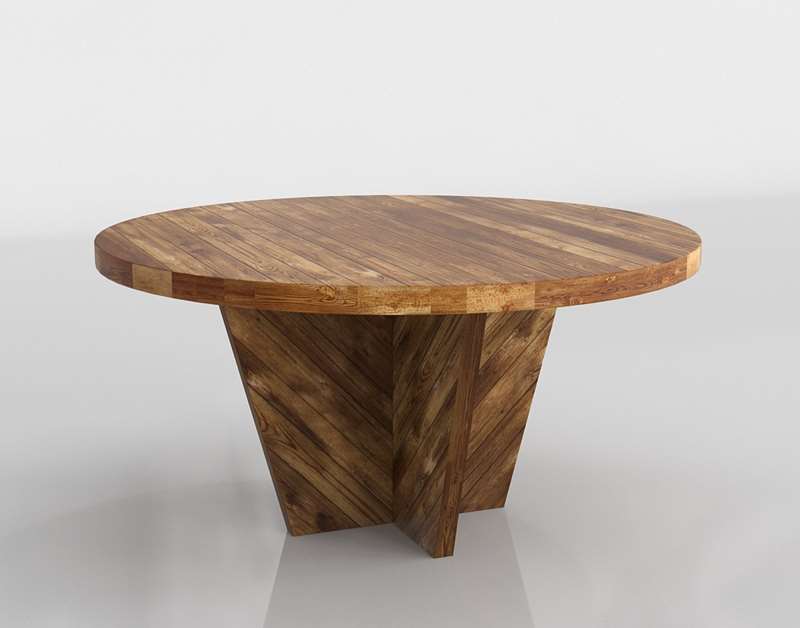 3d Westelm Alexa Round Dining Table, West Elm Round Dining Table