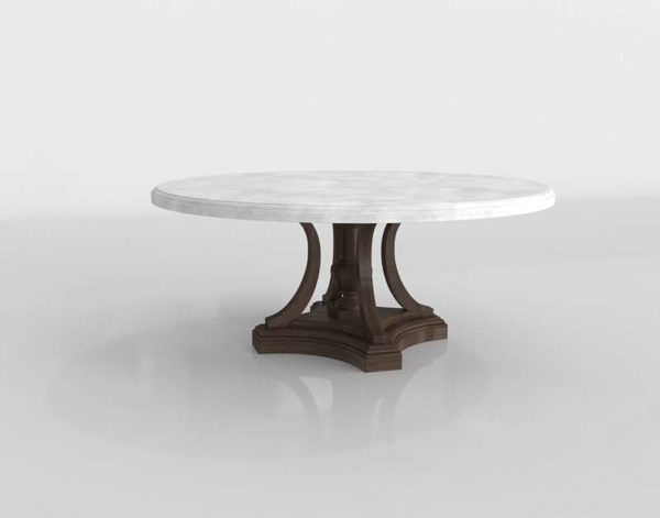 RH St James Marble Dining Table Antique
