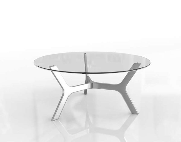 Elke Round Coffee Table Crate&Barrel 3D