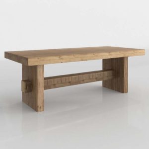 3D Reclaimed Dining Table Westelm