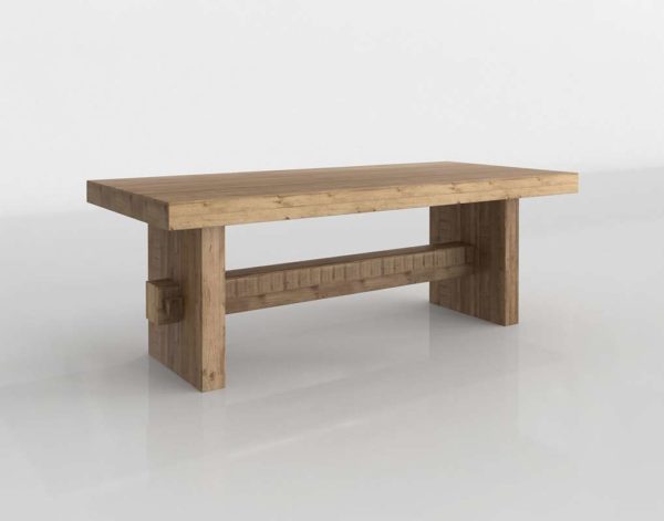3D Reclaimed Dining Table Westelm