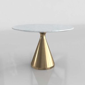 Silhouette Pedestal Dining Table Westelm w 3D