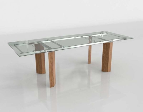 Carter Extendable Dining Table Allmodern 3D