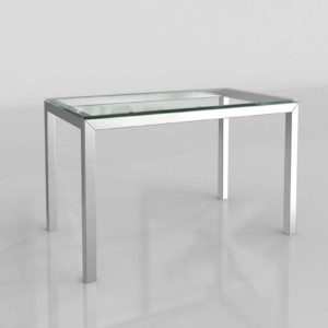 Crateandbarrel Parsons Clear Glass Steel Table