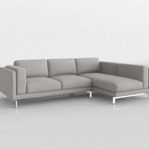 Sofá 3D Seccional Chaise IKEA Nockerby
