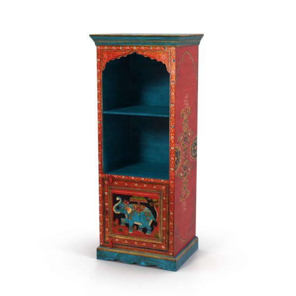 3D Model Elephant and Floral Motif Bookcase World Market