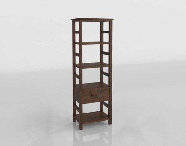 Paulsen Reclaimed 3D Model Bookcase