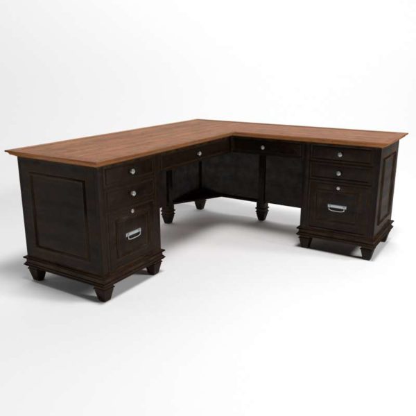 Hartford 2 Toned L Desk Houzz 3D Furniture