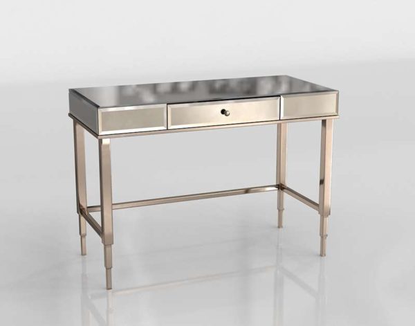Camille Beveled Mirrored Accent Desk 3D Model Furniture